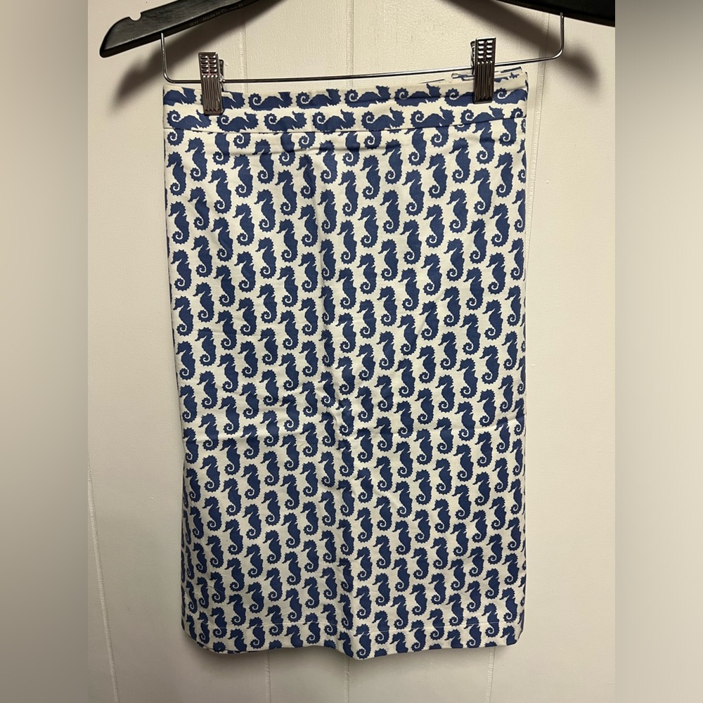 Brooks Brothers Seahorse Pattern Pencil Skirt- Size 16